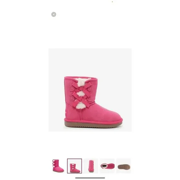 Koolaburra by UGG Victoria short toddlers boots
 pink brand new size 8 - Picture 3 of 7